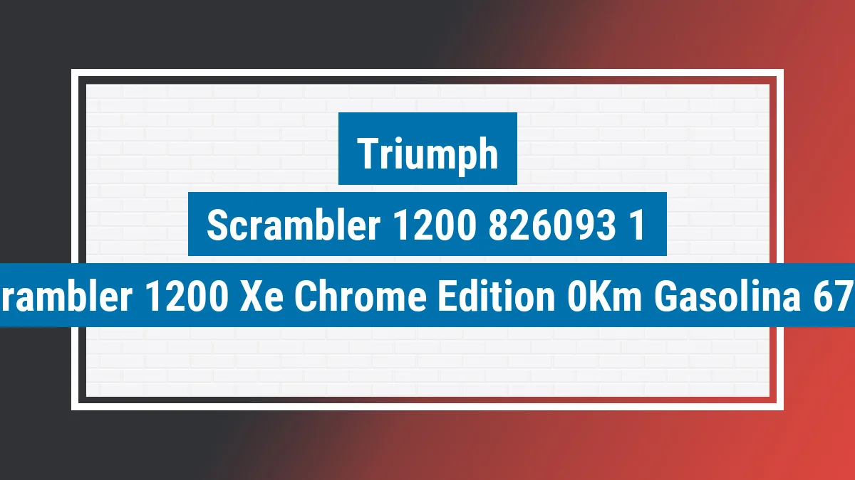 Imagem ilustrativa Triumph Scrambler 1200 Xe Chrome Edition 0km
