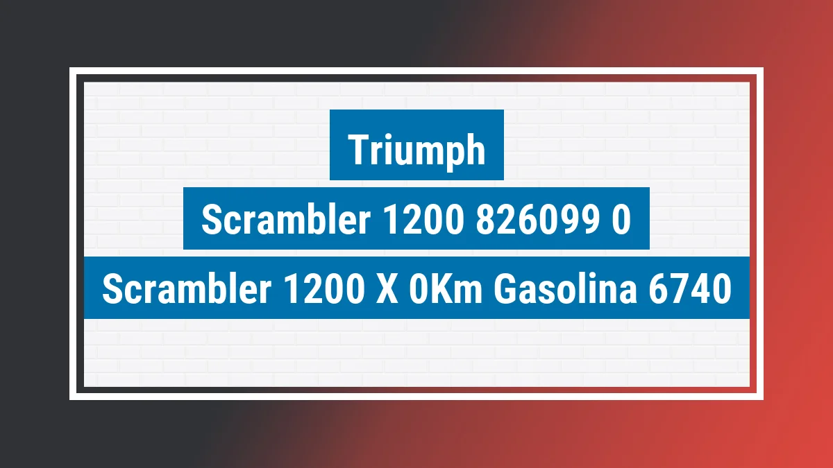 Imagem ilustrativa Triumph Scrambler 1200 X 0km