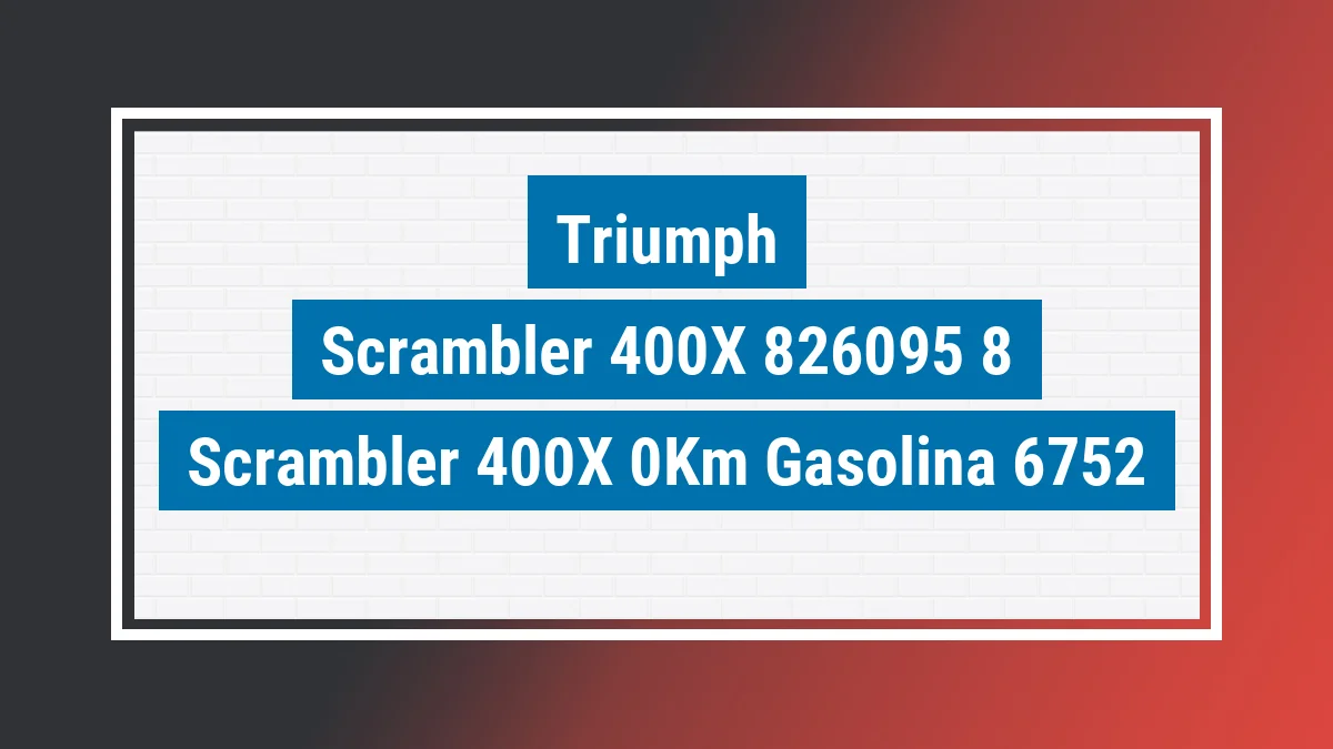 Imagem ilustrativa Triumph Scrambler 400x 0km