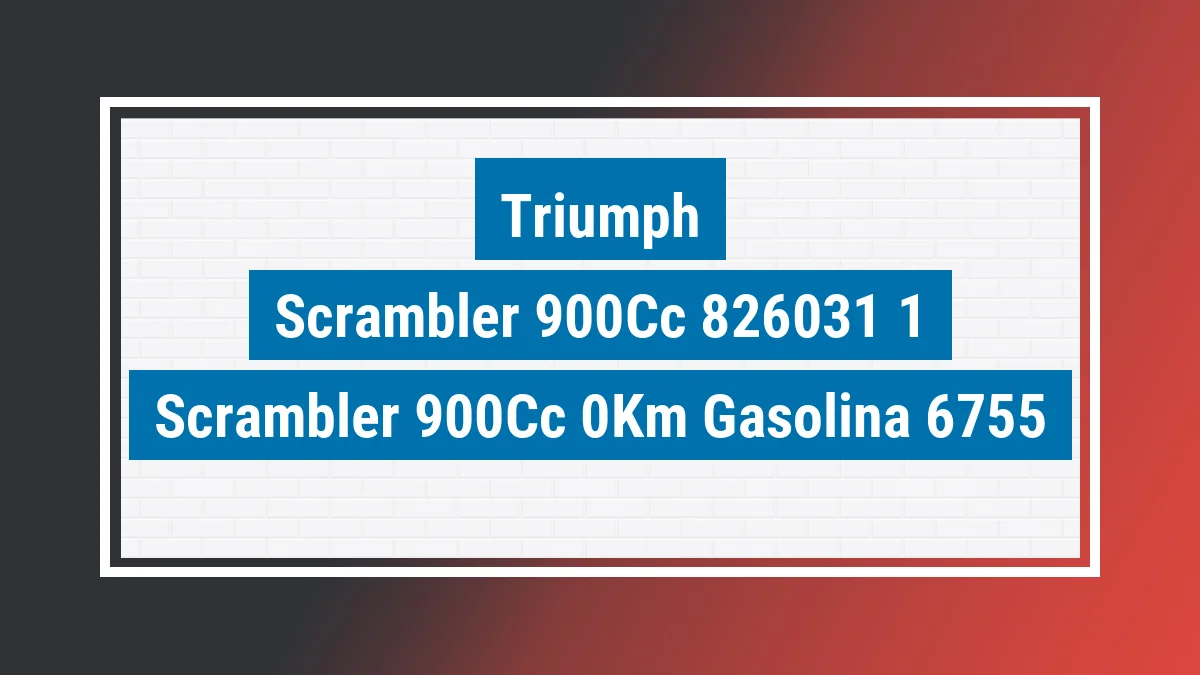 Imagem ilustrativa Triumph Scrambler 900cc 0km