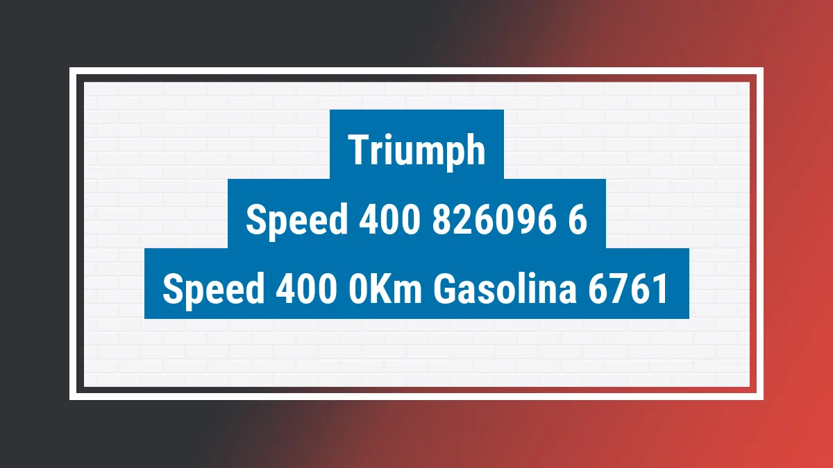 Imagem ilustrativa Triumph Speed 400 0km
