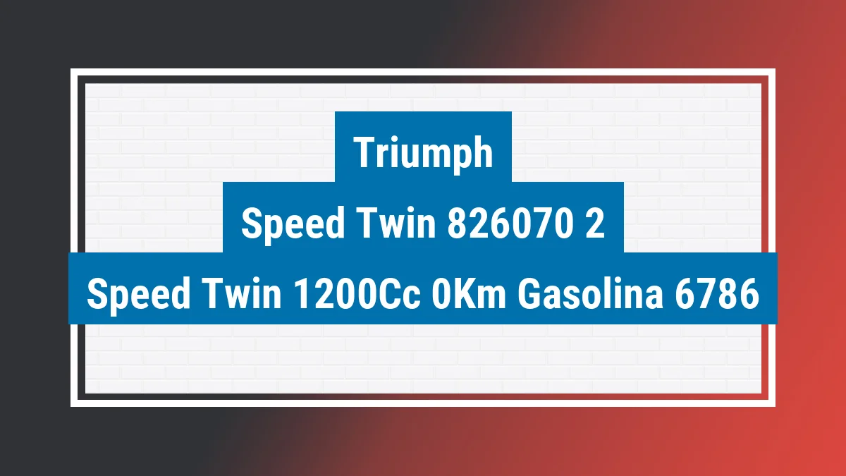 Imagem ilustrativa Triumph Speed Twin 1200cc 0km