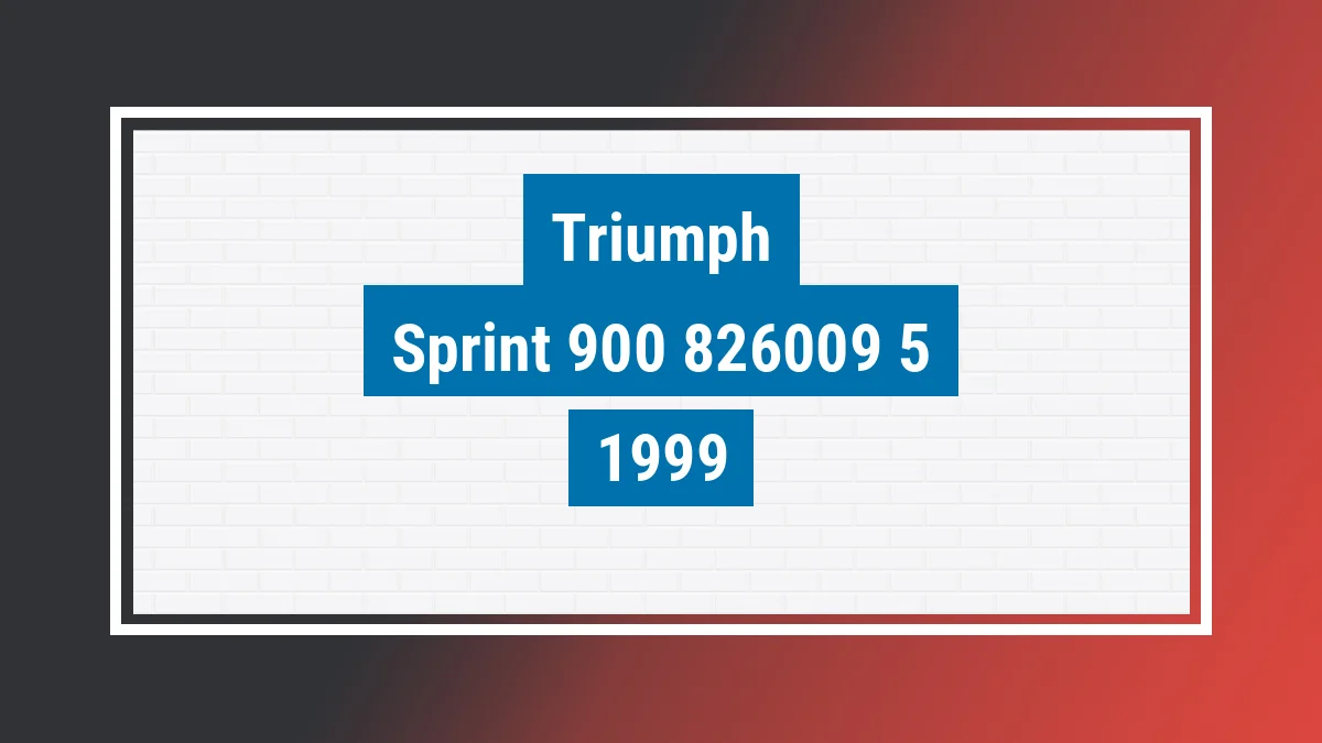 Imagem ilustrativa Triumph Sprint 900 1999