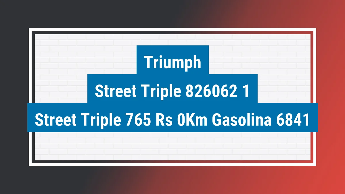 Imagem ilustrativa Triumph Street Triple 765 Rs 0km