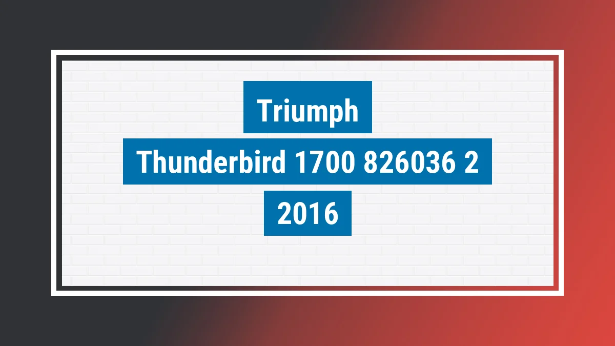 Imagem ilustrativa Triumph Thunderbird 1700 Storm 2016