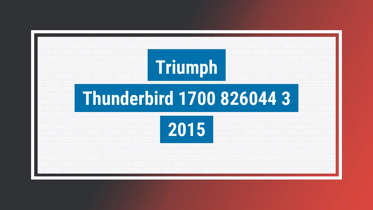 Imagem ilustrativa Triumph Thunderbird 1700 Commander 2015