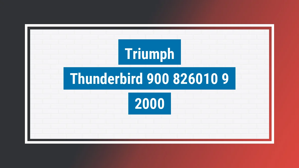 Imagem ilustrativa Triumph Thunderbird 900 Sport 2000