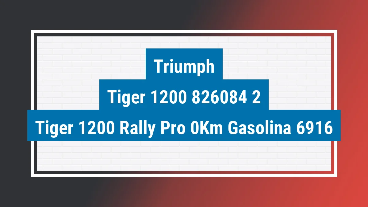 Imagem ilustrativa Triumph Tiger 1200 Rally Pro 0km