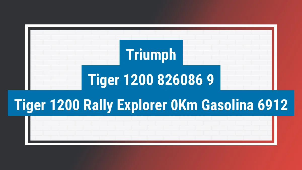 Imagem ilustrativa Triumph Tiger 1200 Rally Explorer 0km