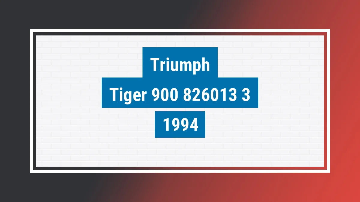 Imagem ilustrativa Triumph Tiger 900 1994