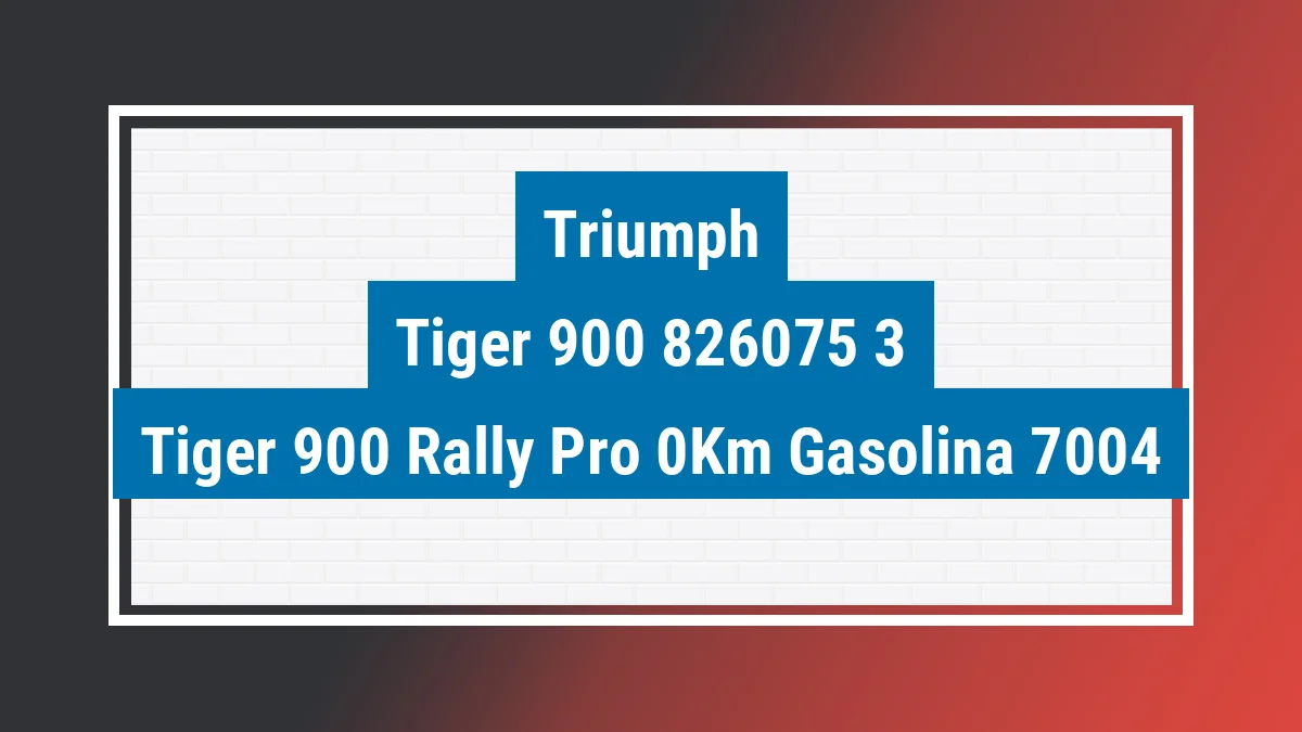 Imagem ilustrativa Triumph Tiger 900 Rally Pro 0km