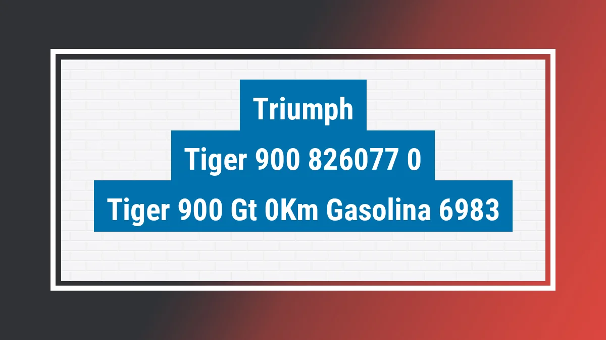 Imagem ilustrativa Triumph Tiger 900 Gt 0km