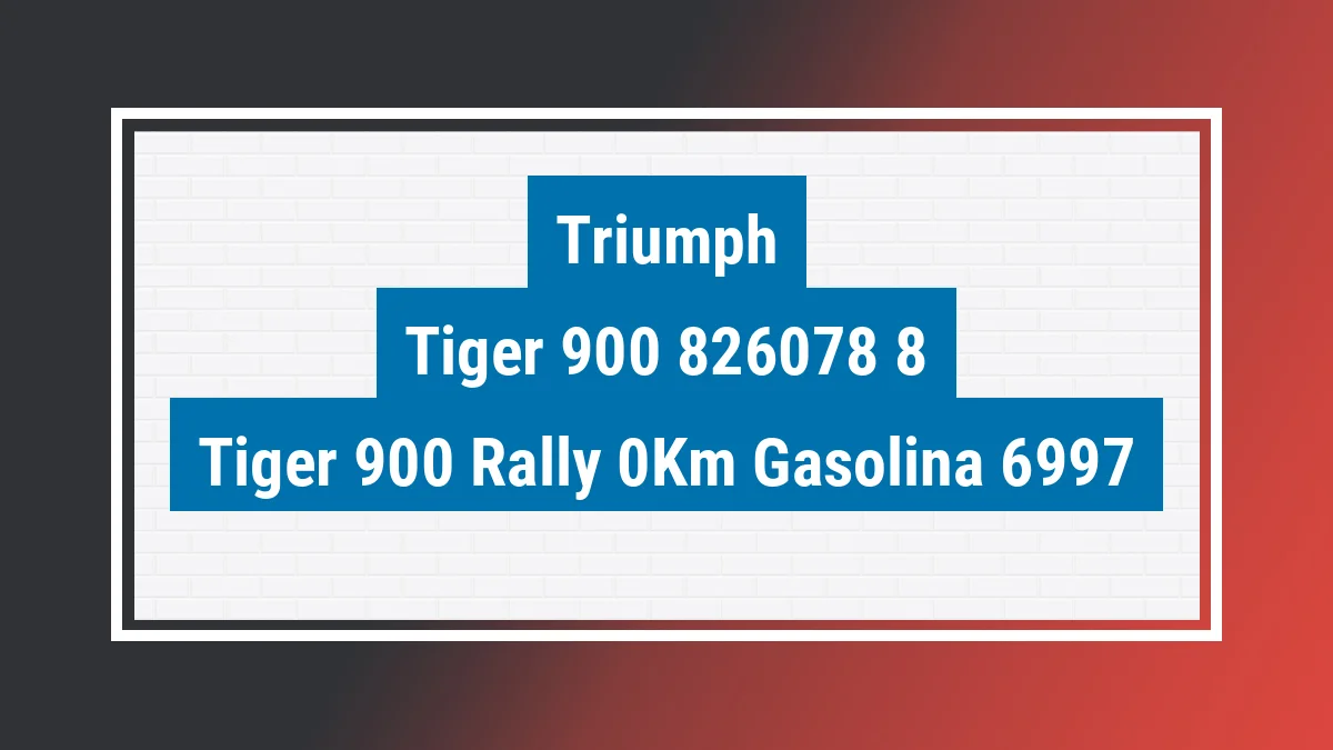 Imagem ilustrativa Triumph Tiger 900 Rally 0km