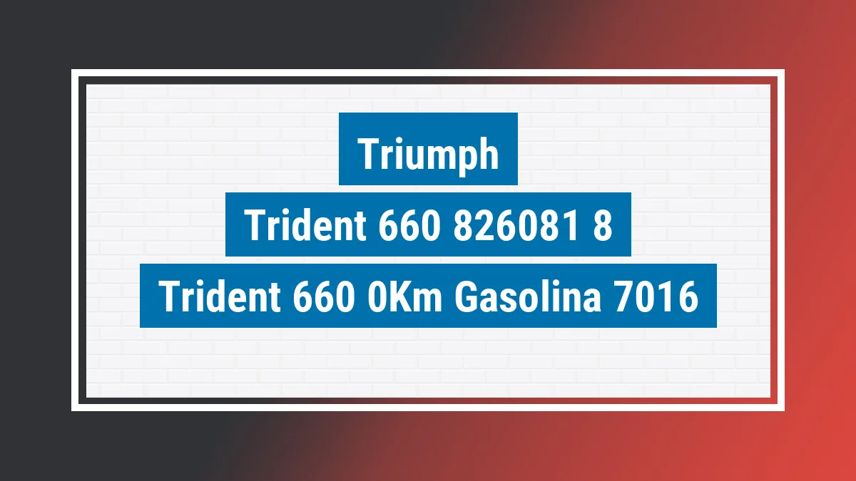 Imagem ilustrativa Triumph Trident 660 0km