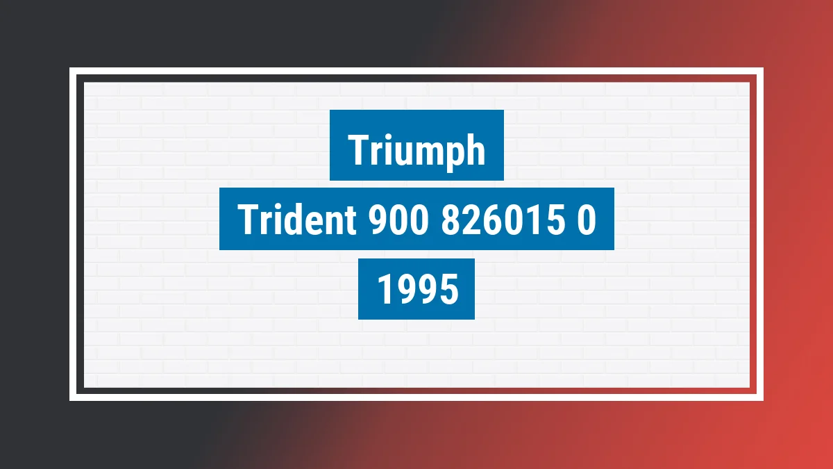 Imagem ilustrativa Triumph Trident 900 1995