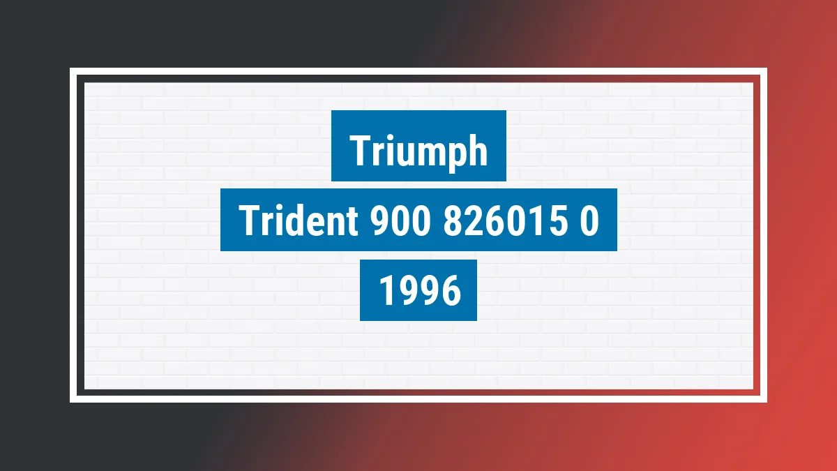 Imagem ilustrativa Triumph Trident 900 1996