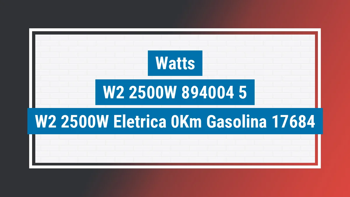 Imagem ilustrativa Watts W2 2500w (elétrica) 0km
