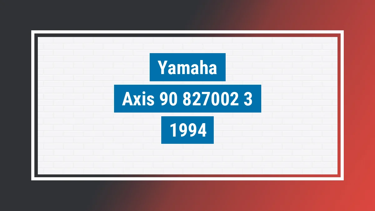 Imagem ilustrativa Yamaha Axis 90 1994