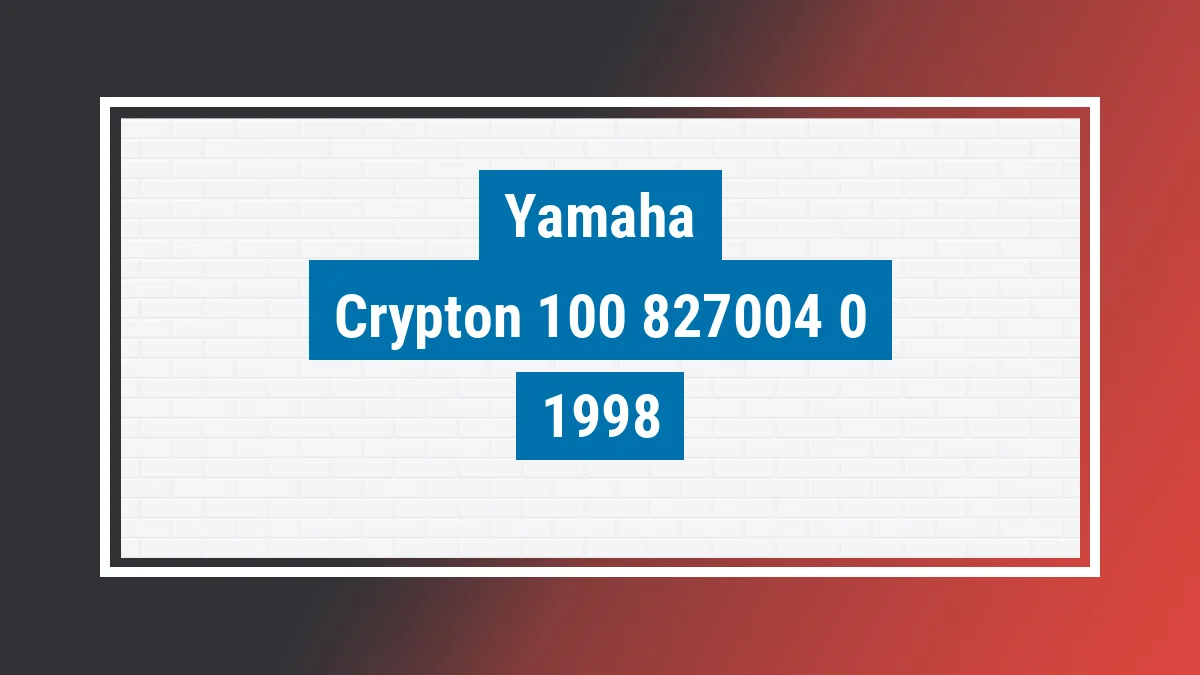 Imagem ilustrativa Yamaha Crypton 100 1998