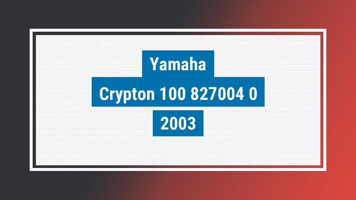 Imagem ilustrativa Yamaha Crypton 100 2003