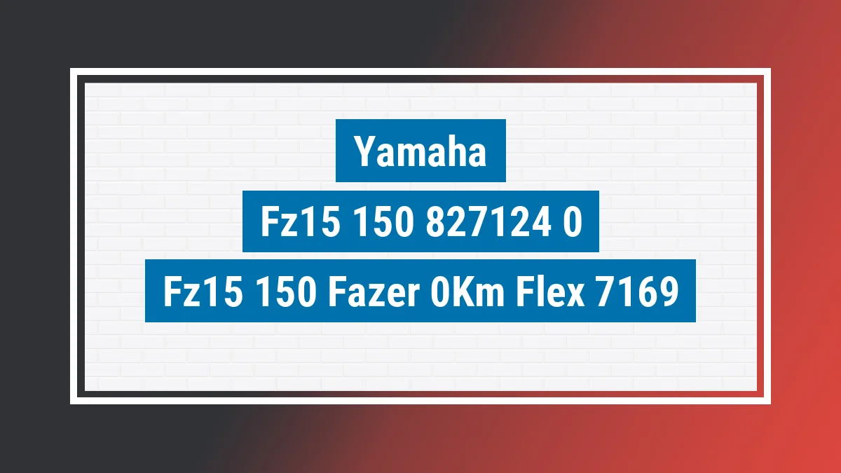 Imagem ilustrativa Yamaha Fz15 150 Fazer 0km