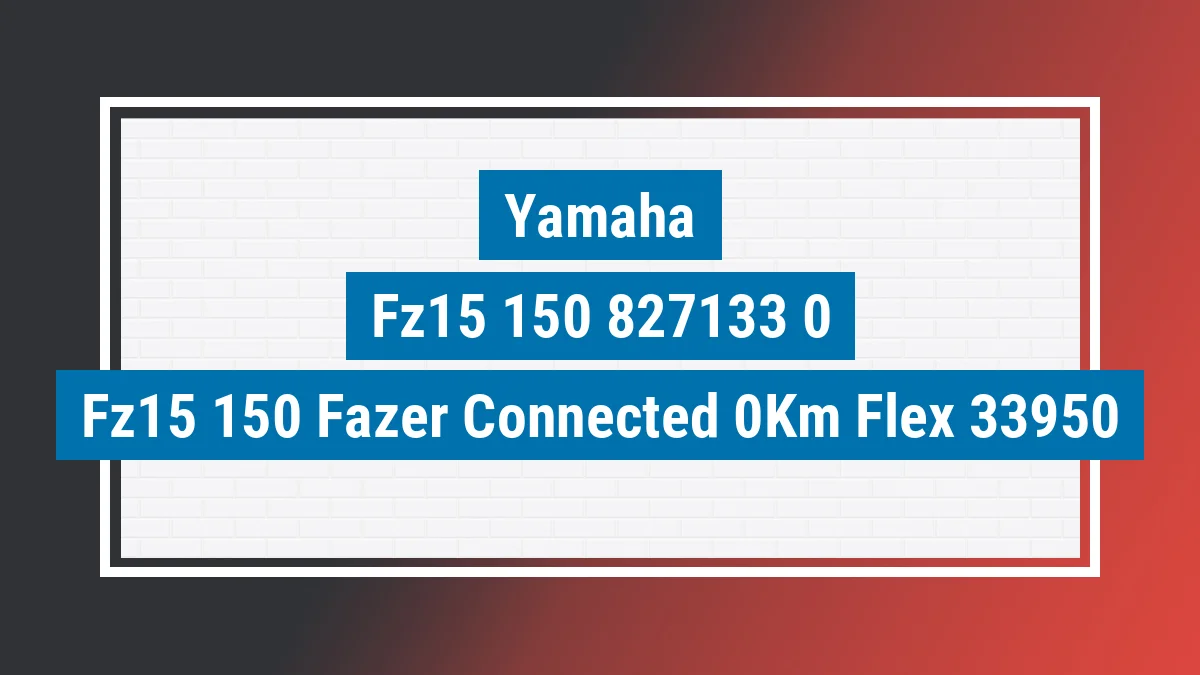 Imagem ilustrativa Yamaha Fz15 150 Fazer Connected 0km