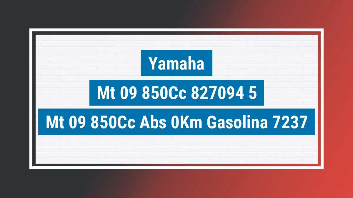 Imagem ilustrativa Yamaha Mt-09 850cc abs 0km