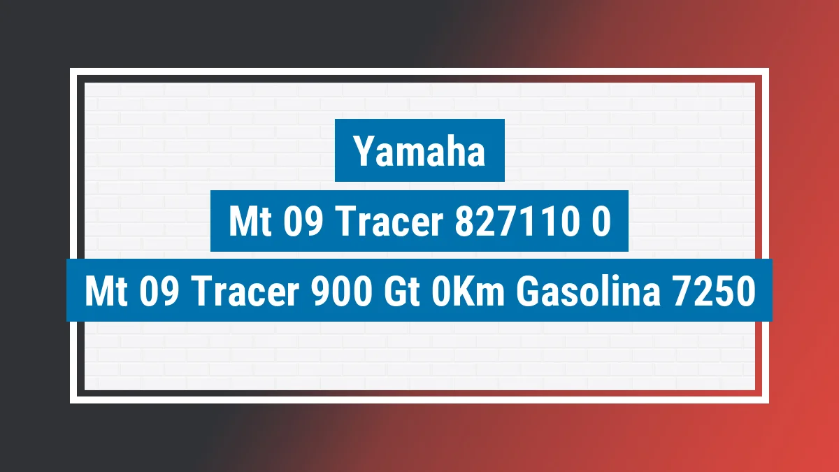 Imagem ilustrativa Yamaha Mt-09 Tracer 900 Gt 0km