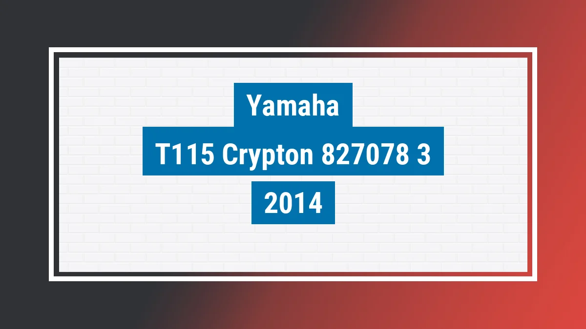 Imagem ilustrativa Yamaha T115 Crypton K 2014