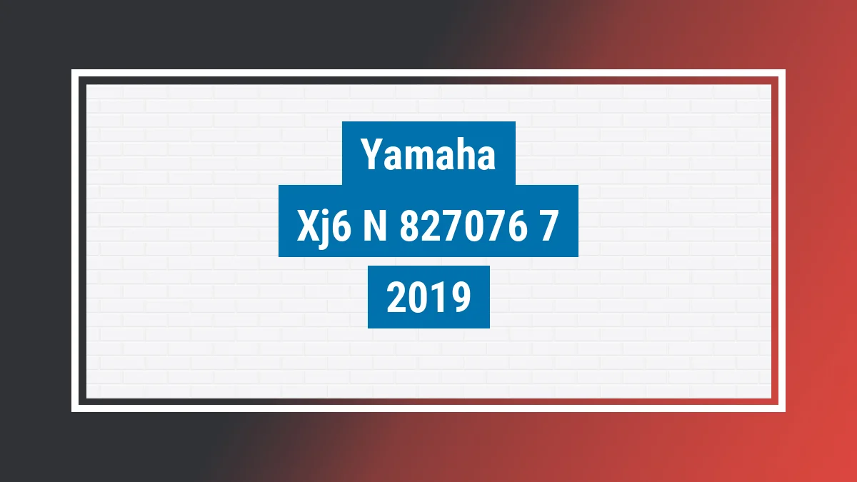 Imagem ilustrativa Yamaha Xj6 N abs 2019