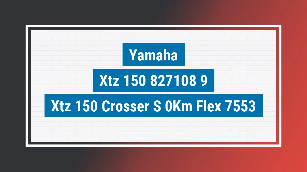 Imagem ilustrativa Yamaha Xtz 150 Crosser S 0km