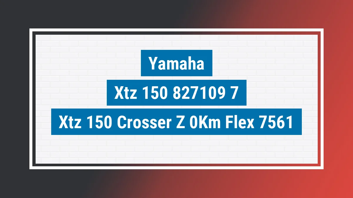 Imagem ilustrativa Yamaha Xtz 150 Crosser Z 0km