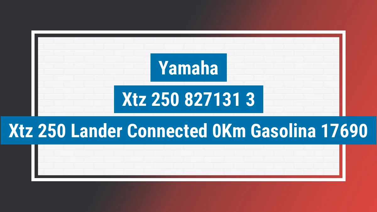 Imagem ilustrativa Yamaha Xtz 250 Lander Connected 0km