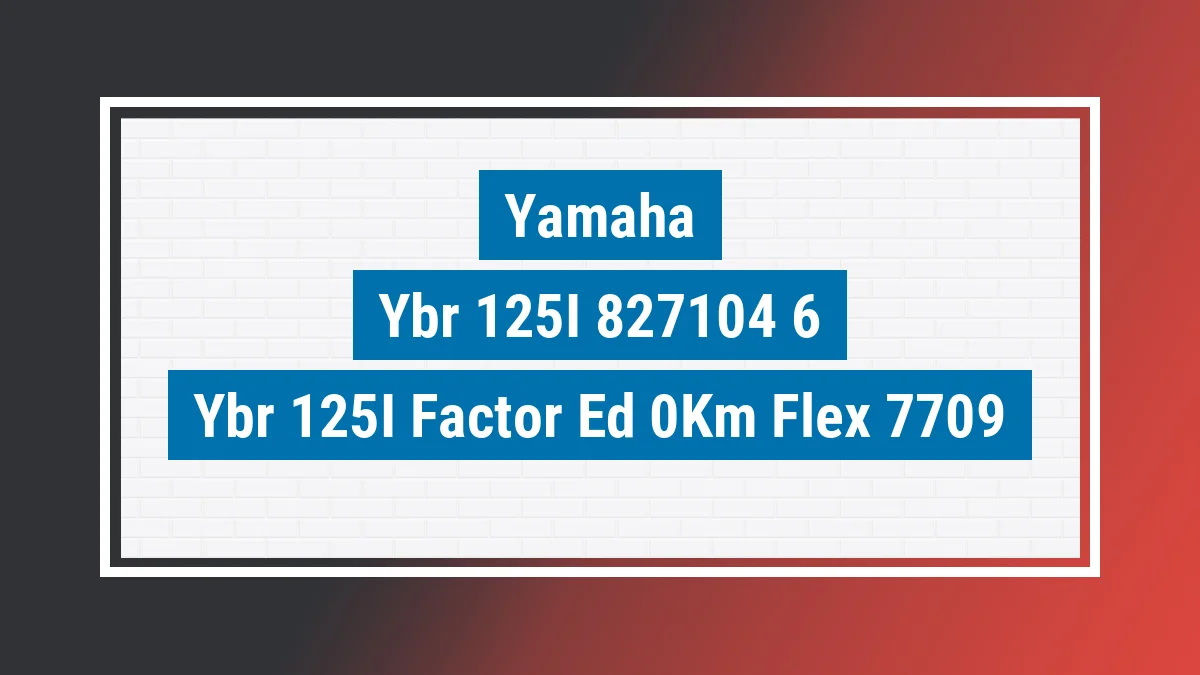 Imagem ilustrativa Yamaha Ybr 125i Factor Ed 0km