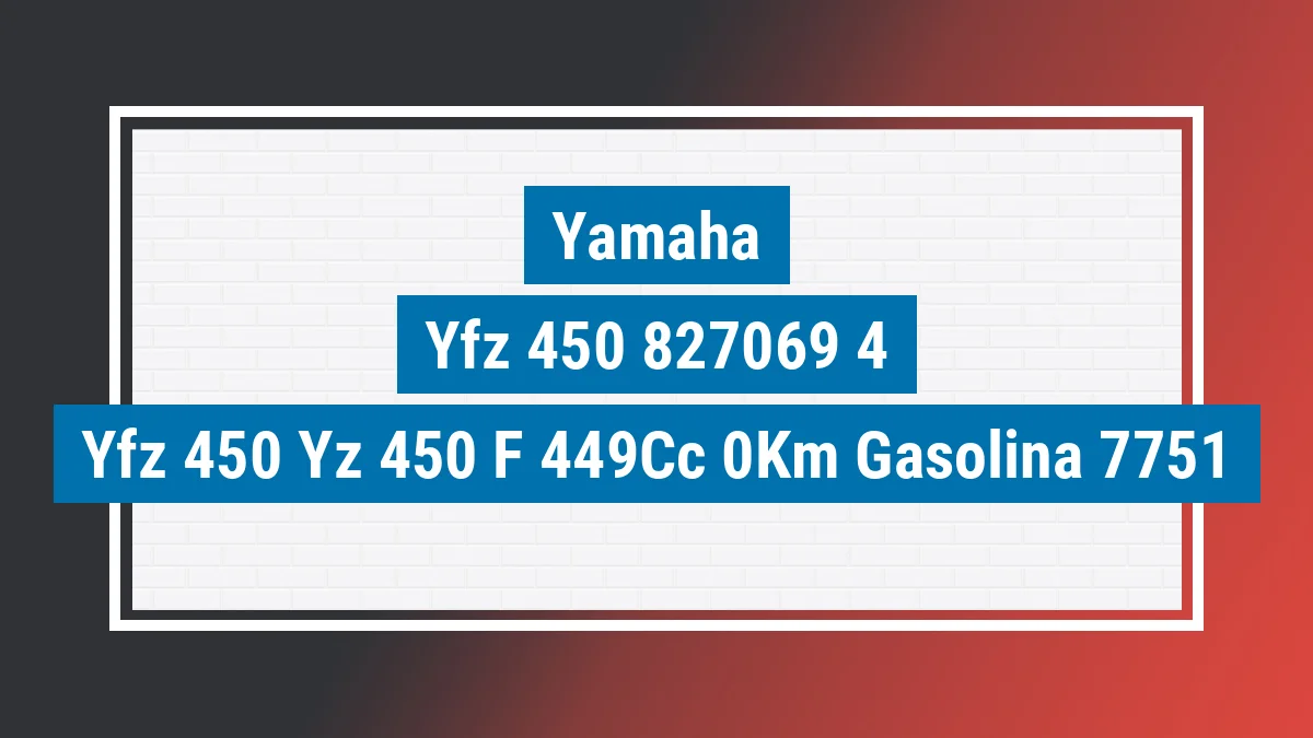 Imagem ilustrativa Yamaha Yfz 450 Yz 450 F 449cc 0km