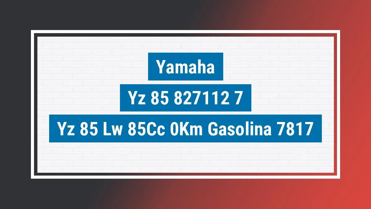 Imagem ilustrativa Yamaha Yz 85 Lw 85cc 0km