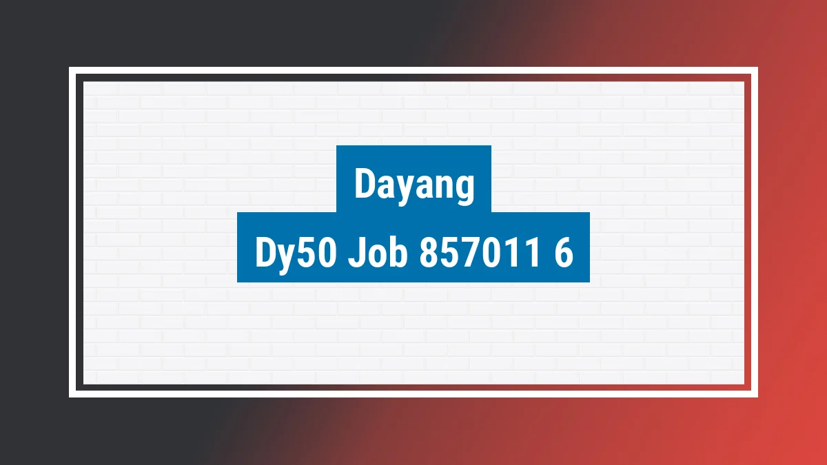 Imagem ilustrativa modelo Dy50 Job Dayang