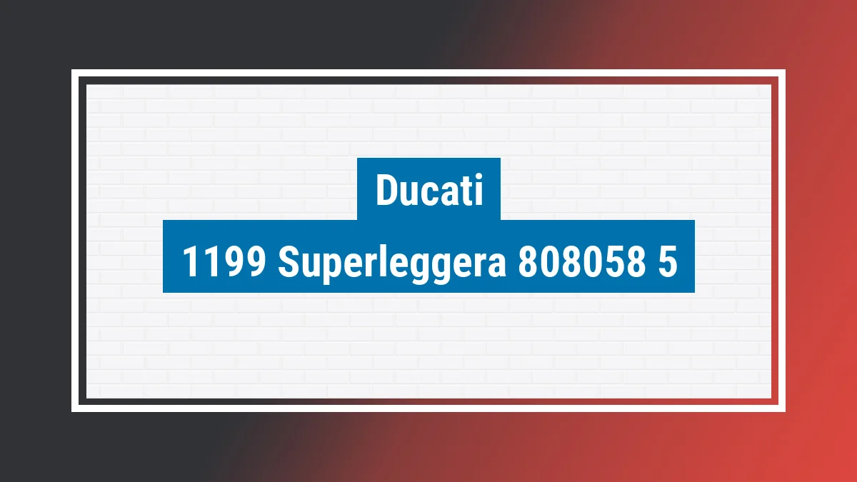 Imagem ilustrativa modelo 1199 Superleggera Ducati