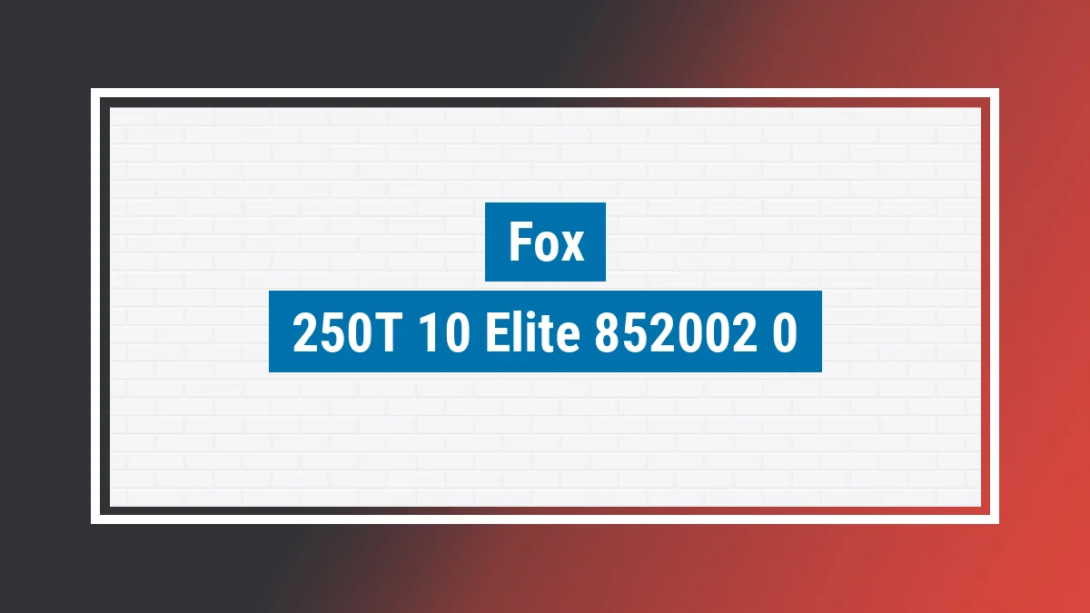 Imagem ilustrativa modelo 250t-10 Elite Fox