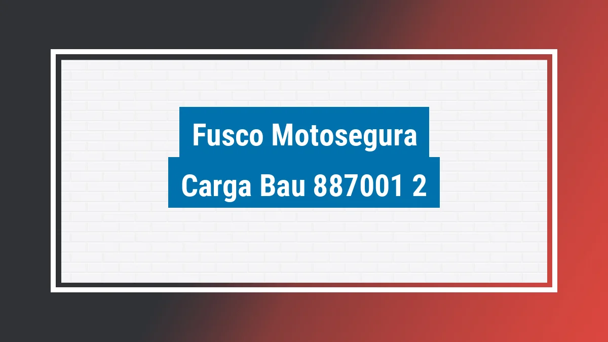 Imagem ilustrativa modelo Carga Baú 125cc Fusco Motosegura