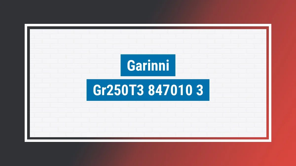 Imagem ilustrativa modelo Gr250t3 Garinni