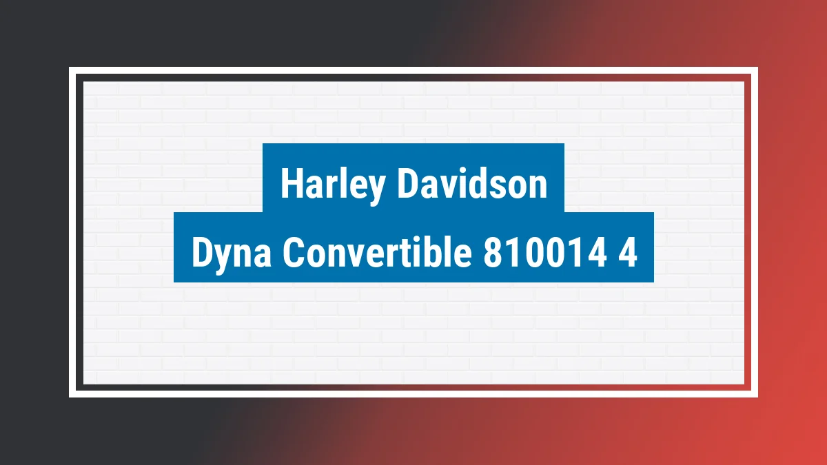 Imagem ilustrativa modelo Dyna Convertible Harley-davidson