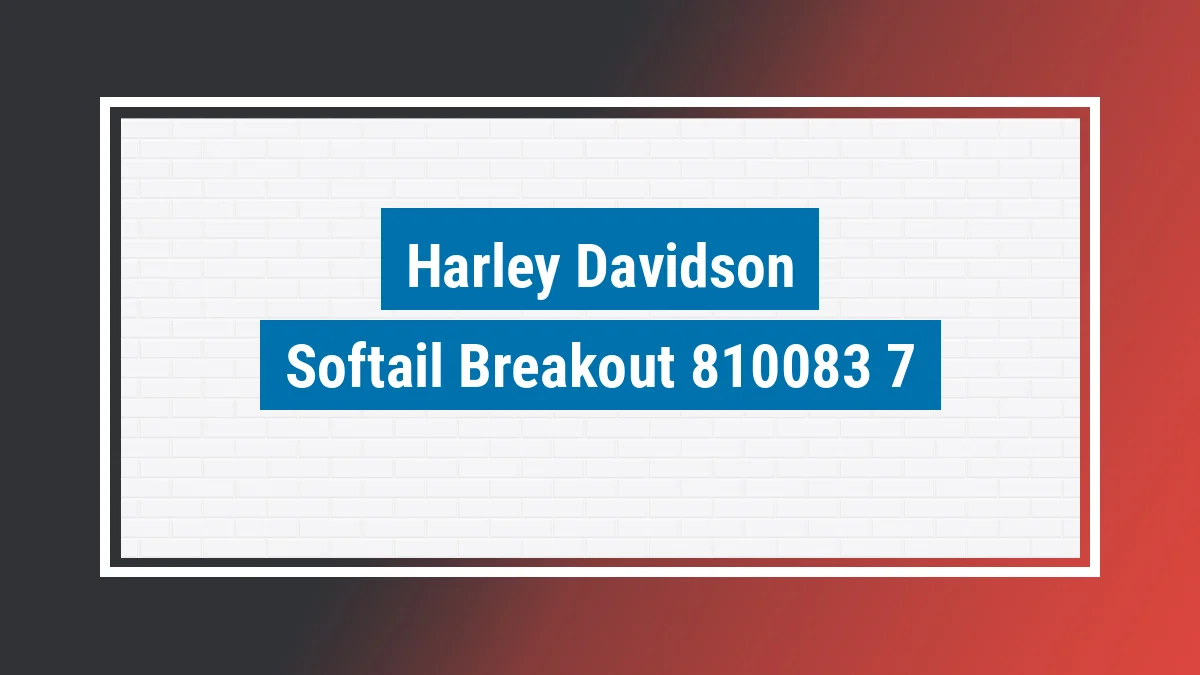Imagem ilustrativa modelo Softail Breakout Fxbrs Harley-davidson