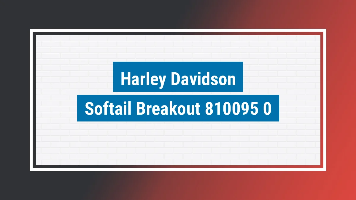 Imagem ilustrativa modelo Softail Breakout 115th Anniv. Fxbrs Harley-davidson
