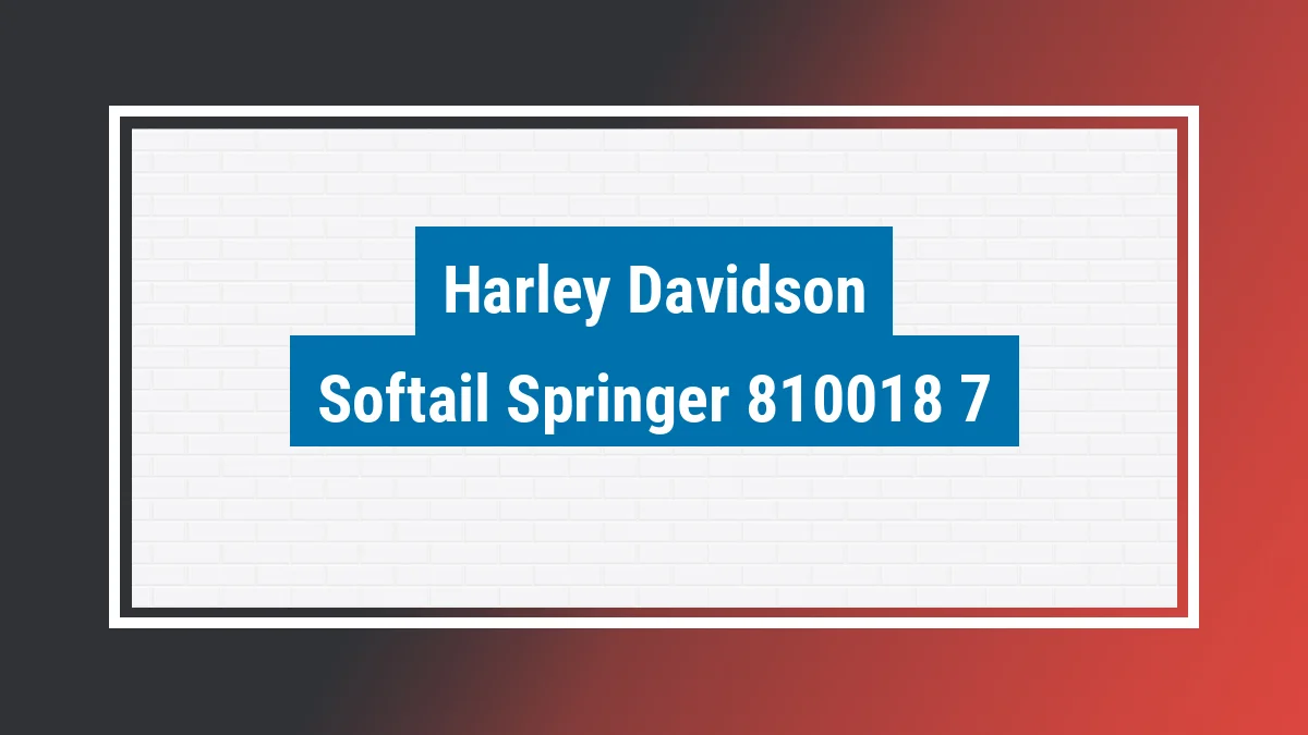 Imagem ilustrativa modelo Softail Springer Harley-davidson
