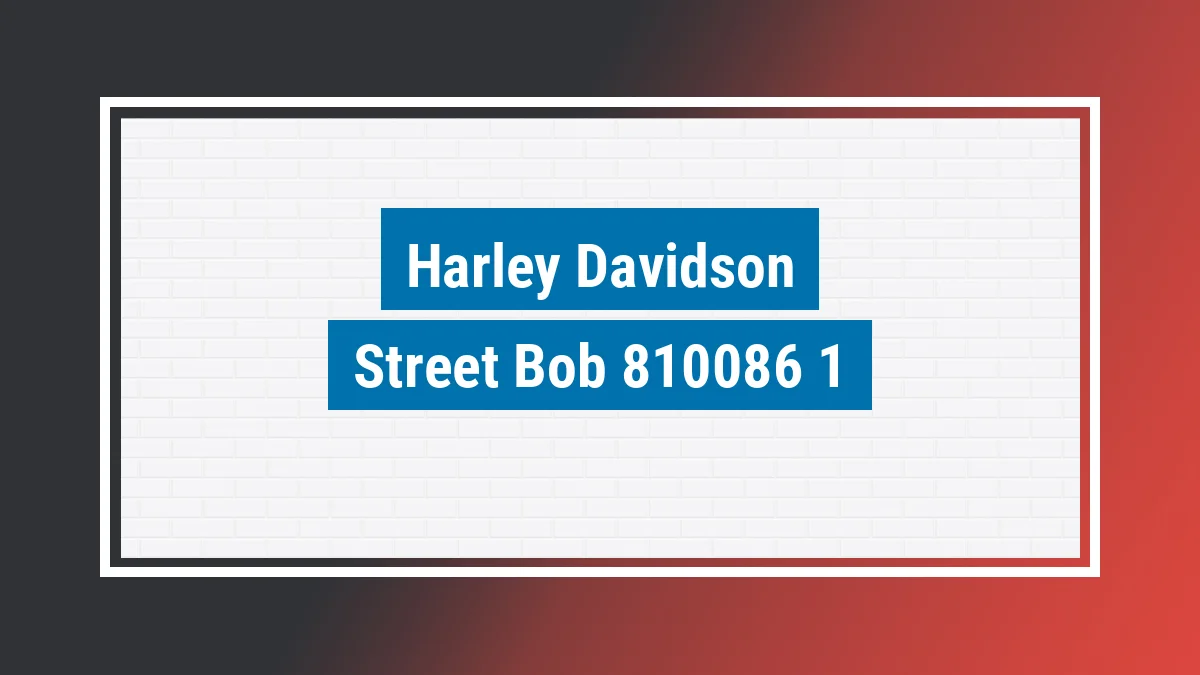 Imagem ilustrativa modelo Street Bob Fxbb Harley-davidson
