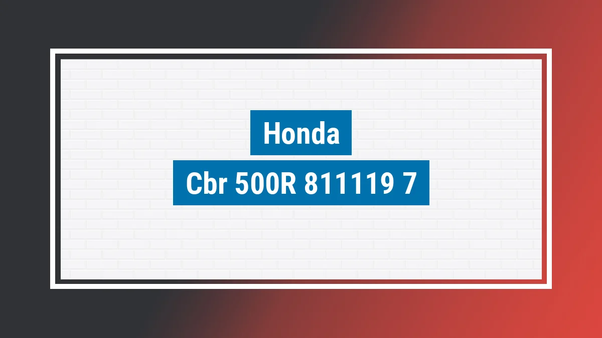 Imagem ilustrativa modelo Cbr 500r Honda