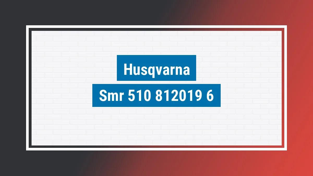 Imagem ilustrativa modelo Smr 510 Husqvarna