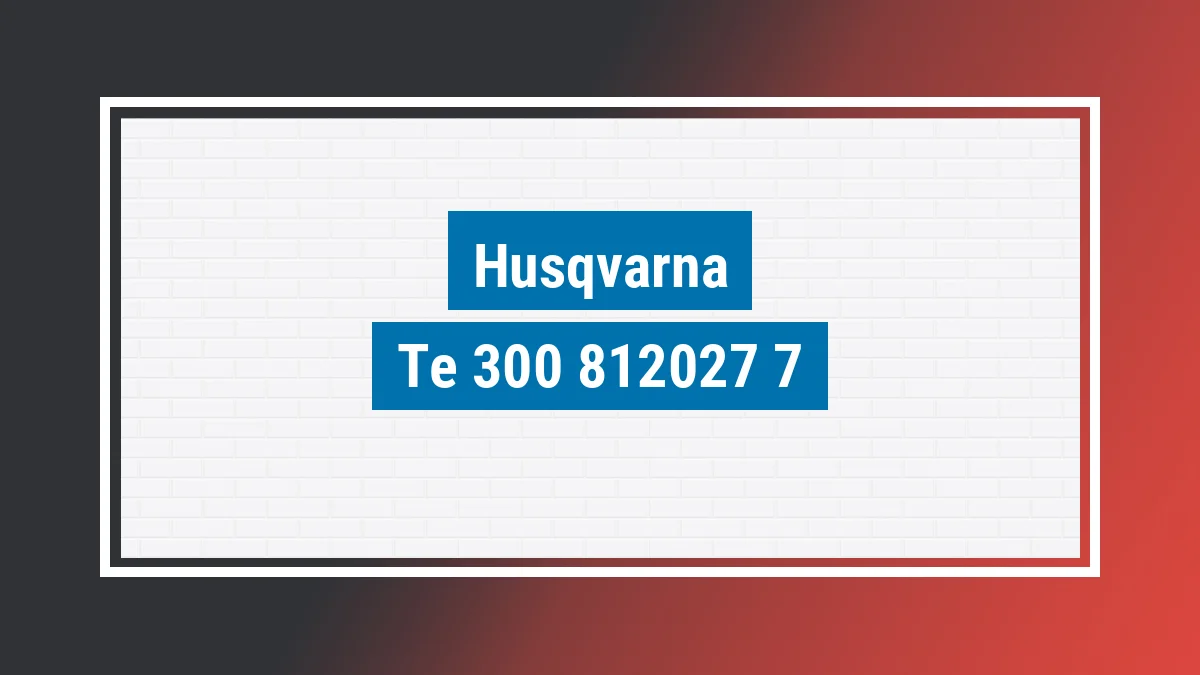 Imagem ilustrativa modelo Te 300 Husqvarna