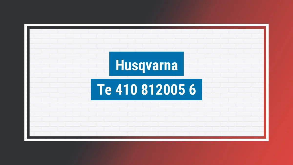 Imagem ilustrativa modelo Te 410 Husqvarna